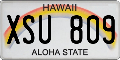 HI license plate XSU809