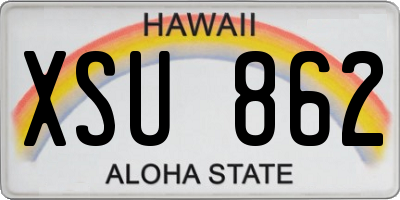 HI license plate XSU862