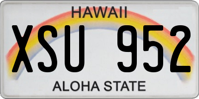 HI license plate XSU952