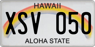 HI license plate XSV050