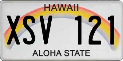 HI license plate XSV121