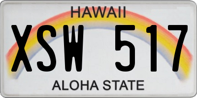 HI license plate XSW517