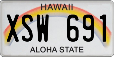 HI license plate XSW691