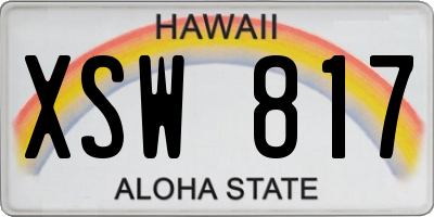 HI license plate XSW817