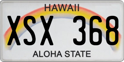 HI license plate XSX368