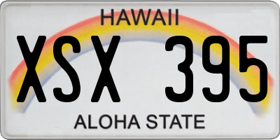 HI license plate XSX395