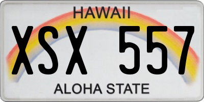 HI license plate XSX557