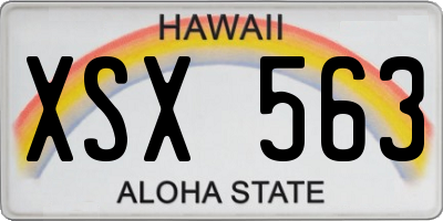 HI license plate XSX563