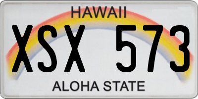 HI license plate XSX573