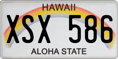 HI license plate XSX586