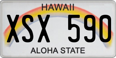 HI license plate XSX590