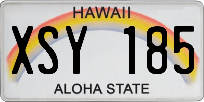 HI license plate XSY185