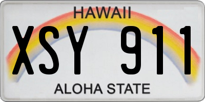 HI license plate XSY911