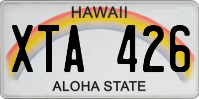 HI license plate XTA426