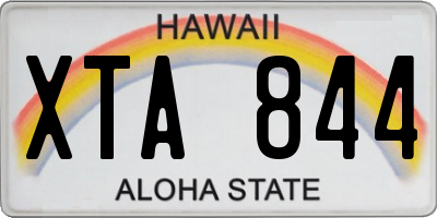 HI license plate XTA844