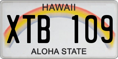 HI license plate XTB109
