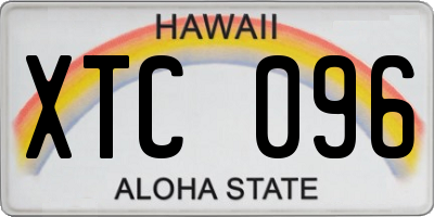 HI license plate XTC096