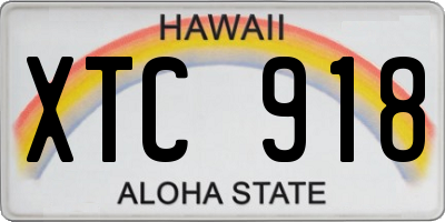 HI license plate XTC918
