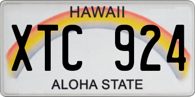 HI license plate XTC924