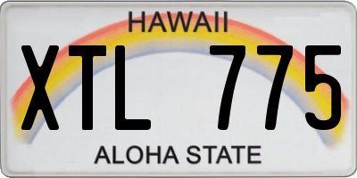 HI license plate XTL775