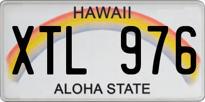 HI license plate XTL976