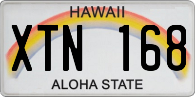 HI license plate XTN168