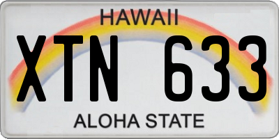 HI license plate XTN633