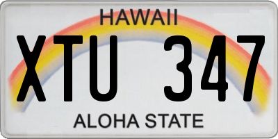 HI license plate XTU347