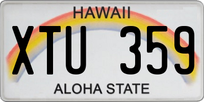 HI license plate XTU359