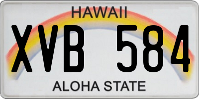 HI license plate XVB584