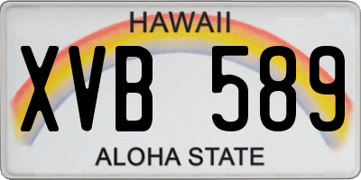 HI license plate XVB589