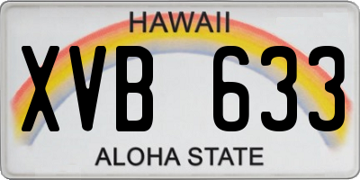 HI license plate XVB633