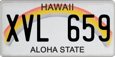 HI license plate XVL659