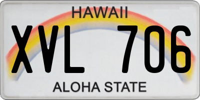 HI license plate XVL706