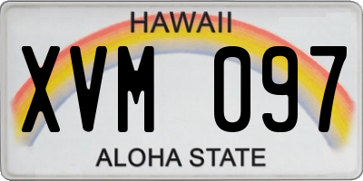 HI license plate XVM097