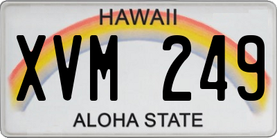 HI license plate XVM249