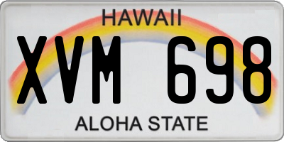 HI license plate XVM698