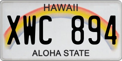 HI license plate XWC894