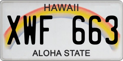 HI license plate XWF663