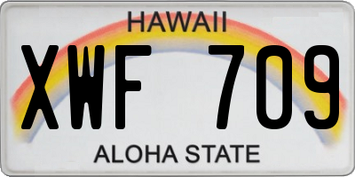HI license plate XWF709