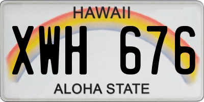 HI license plate XWH676