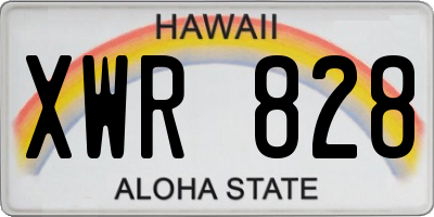 HI license plate XWR828