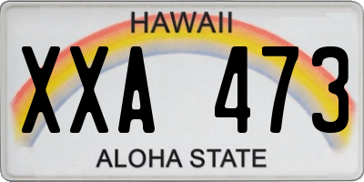 HI license plate XXA473