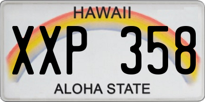 HI license plate XXP358