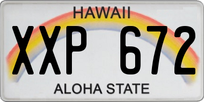 HI license plate XXP672