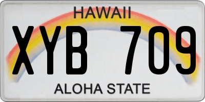 HI license plate XYB709