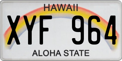 HI license plate XYF964