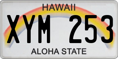 HI license plate XYM253