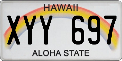 HI license plate XYY697