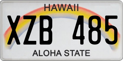 HI license plate XZB485